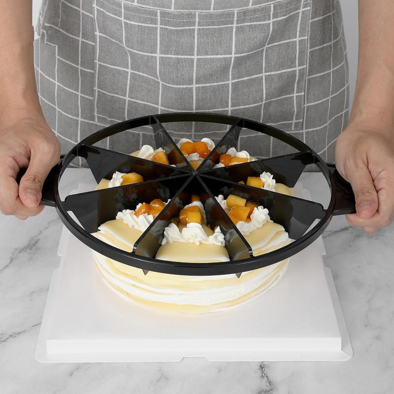 Trancheuse à gâteau Diviseur à gâteau Coupe-cercle Coupeur à gâteau mille-feuilles 6/8 Portions Égales Outil de cuisson pour gâteau Pâtisserie Boulangerie Restaurant