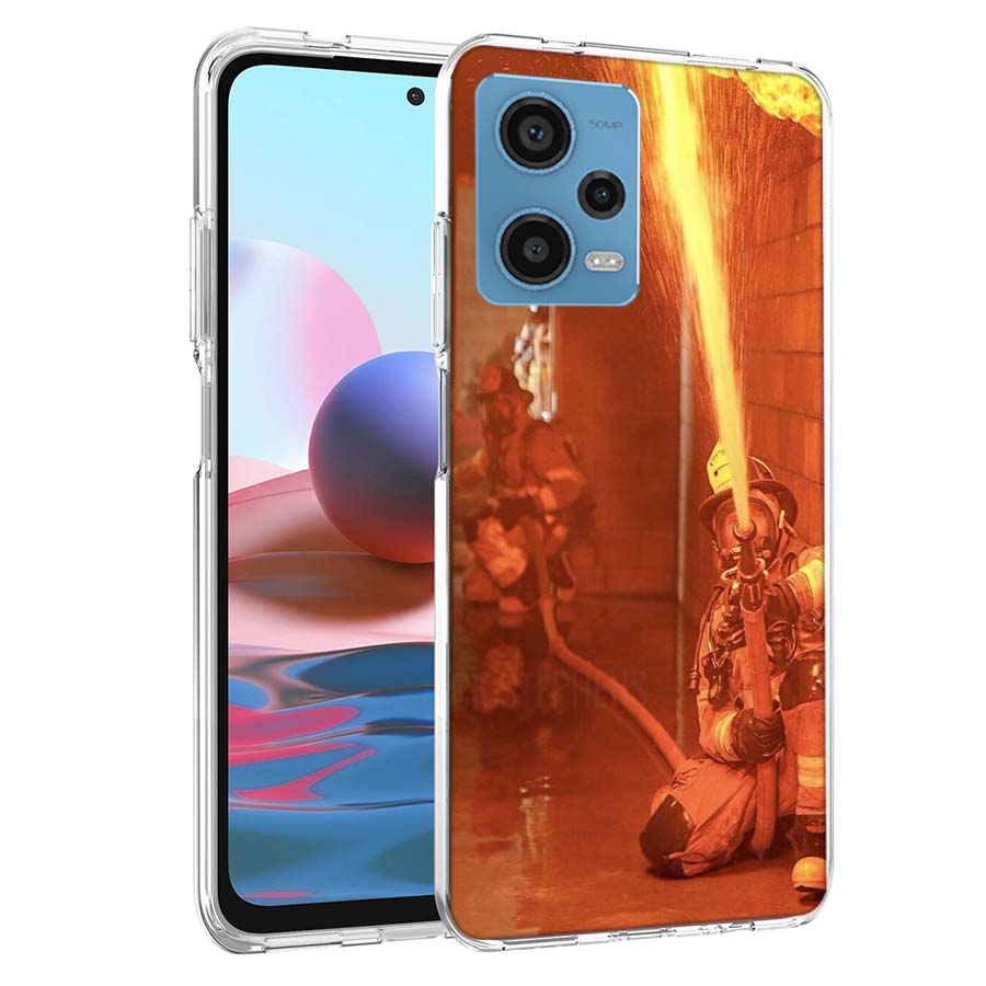 Firefighter Training Phone Case For Redmi Note 13 12 14 15 Pro Plus 13R 11 11T 11E 11S 10 Pro 10S 9 9S Cover Cell Clear TPU Capa