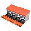 Chicken Nesting Boxes, 4 Compartments, Metal Egg Laying Boxes with Protective Collection Lids, Roll Out Nesting Box, Easy To Assemble, Ideal for Hens,