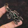 Pendentif Cuprite Chrysocolle Pendentif Enveloppé de Fil de Cuivre Bijou en Cuivre Antique Pendentif Pierre Gemme Tortue Pendentif Fait Main Cadeau d'Anniversaire