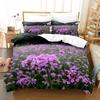 Purple Bedding Set Duvet Cover Bed Quilt Pillow Case 3D Comforter Lavender Butterfly Double Full King Queen Twin Single 2/3PCS
