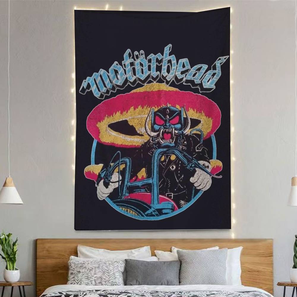Mmotorhead Rock Band Flags Wall Hanging Background Art Banner For Bedroom Home Outdoor Decor