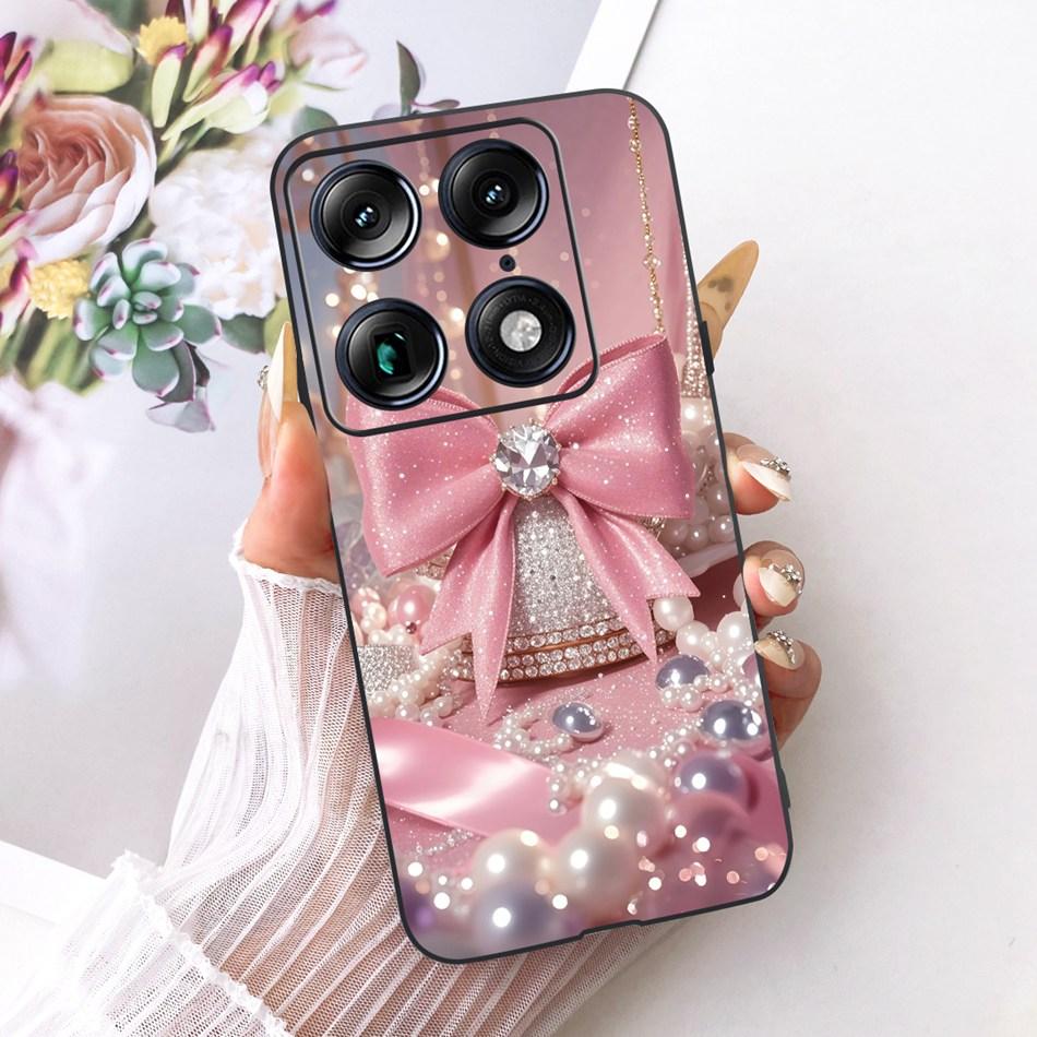 For Motorola Signature Cute Flower Butterfly Cat Painted Case For Motorola Signature XT2603-2 Black Silicone Soft Phone Cases