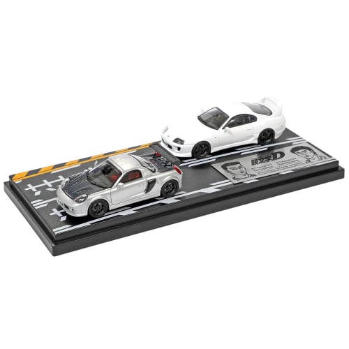 INTERALLIED MODELER'S 1/64 Initial D Set Vol. 5: Kai Kogashiwa MR-S & Hideo Minagawa Supra (JZA80) Completed Model (MD64205)