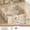 Compact Foldable Baby Playpen & Safety Fence with Integrated Crawling Mat for Indoor Use