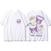 Sanrios 2026 Summer New Design Kuromi Graffiti Cartoon Print Pure Cotton Breathable Childrens ShortSleeved TShirt