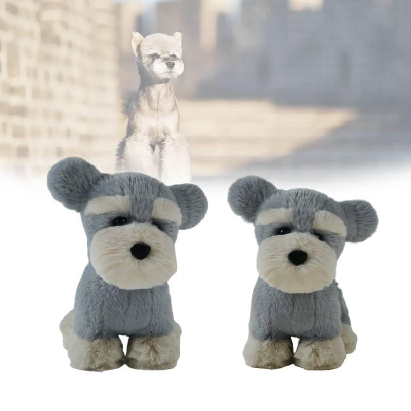 Plush Toys Schnauzer Cute Cartoon Girl Children Birthday Holiday Gift Dolls