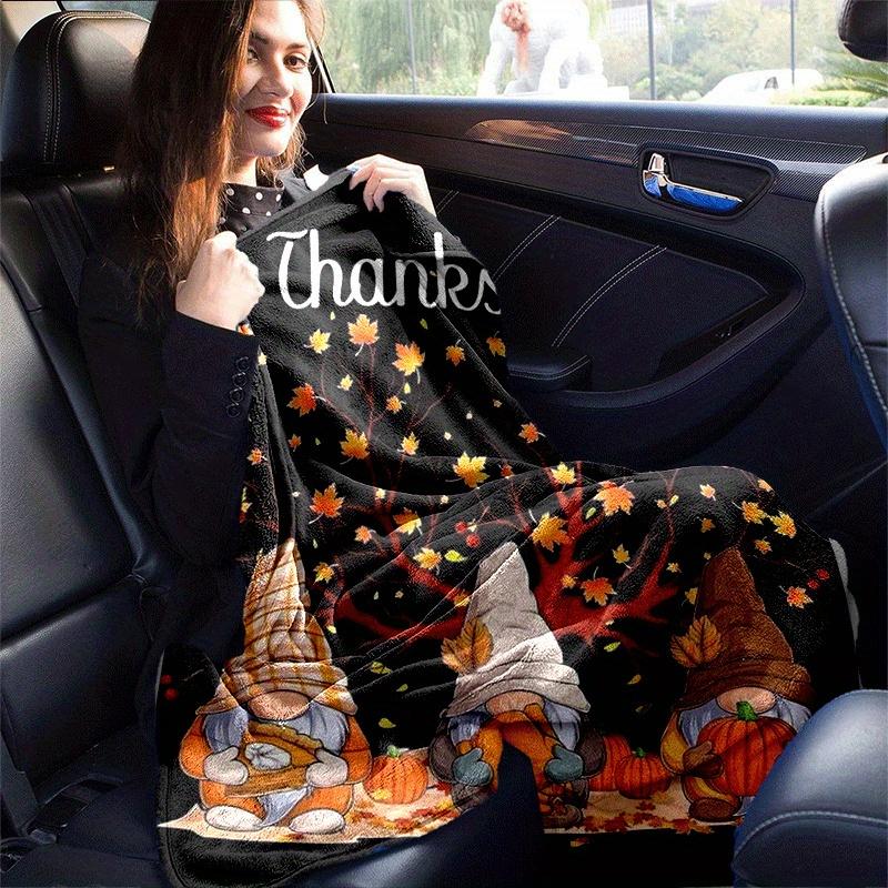1 Stück Weihnachtszwerg-Druck Leichte Flanelldecke, Bequeme und Warme Decke, für Camping Sofa Bett und Couch Büro, Geschenkdecken in Allen