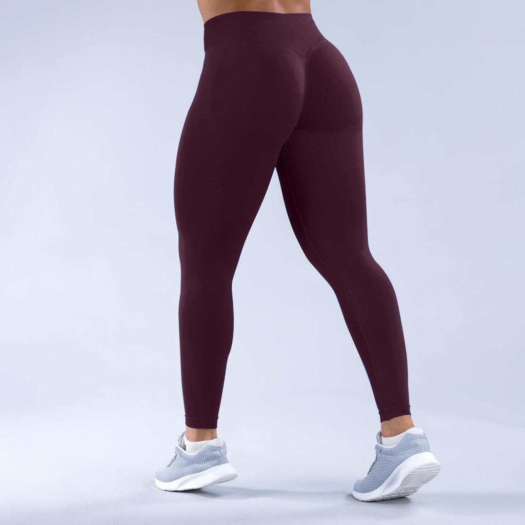 DFYNE Seamless High-Elastic Yoga & Running Pants: Quick-Drying, Hip-Lifting, Peach-Enhanced Fitness Wear.