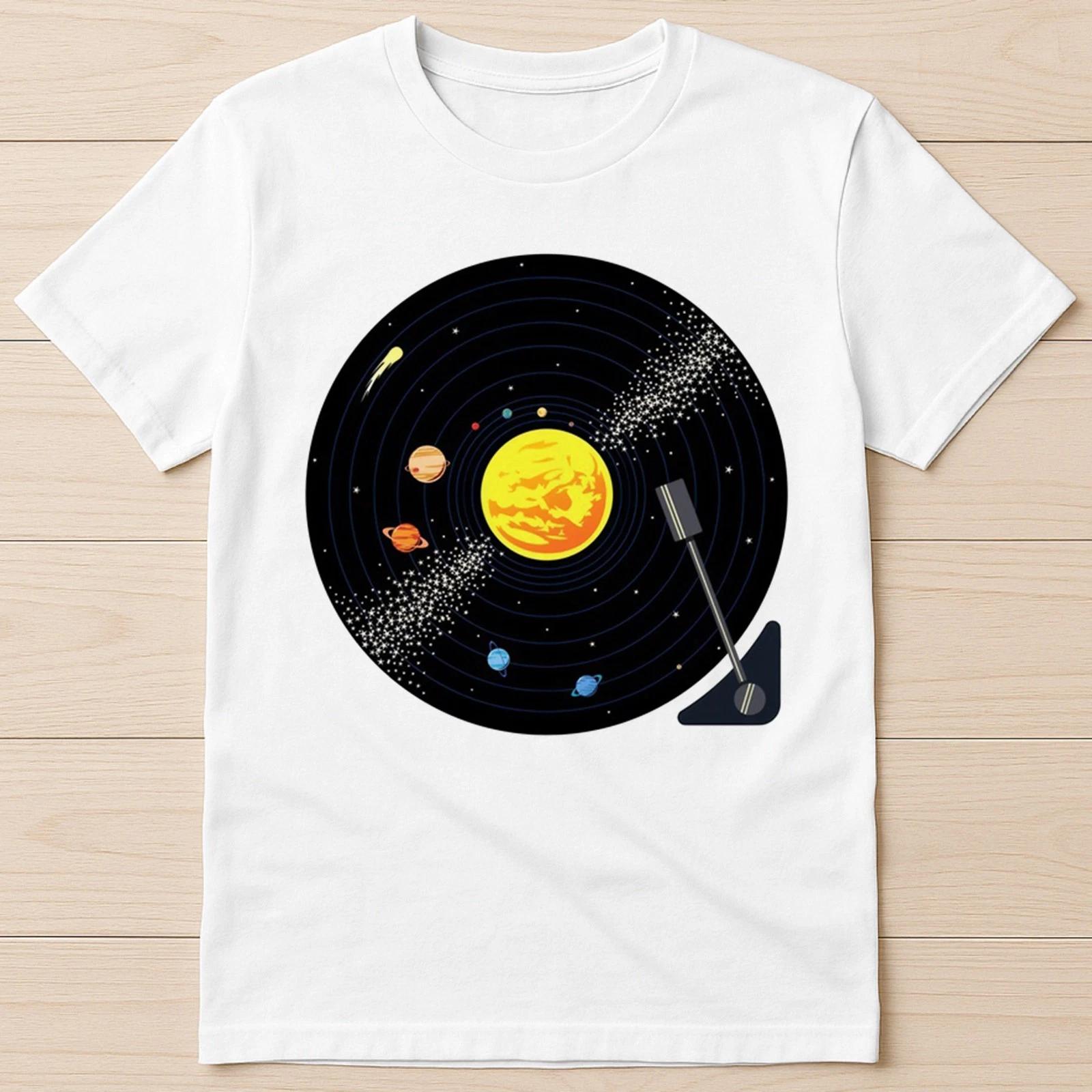 

Solar System Vinyl Record Sky Universe Hilarious Funny Gift Tee T Shirt 2977 2XL