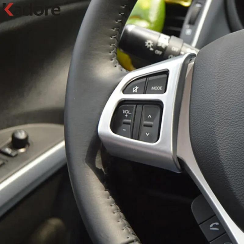 Car Steering Wheel Panel Cover Trim For Suzuki Sx4 S-Cross Crossover 2014-2016 2017 2018   Matte Interior Accessories