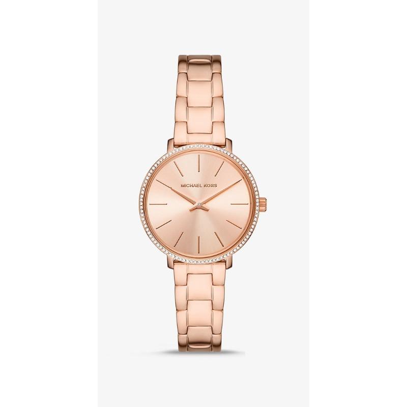 Michael Kors Mini Pyper Pavé Rose Gold-Tone Watch Set MK1040 розового золота