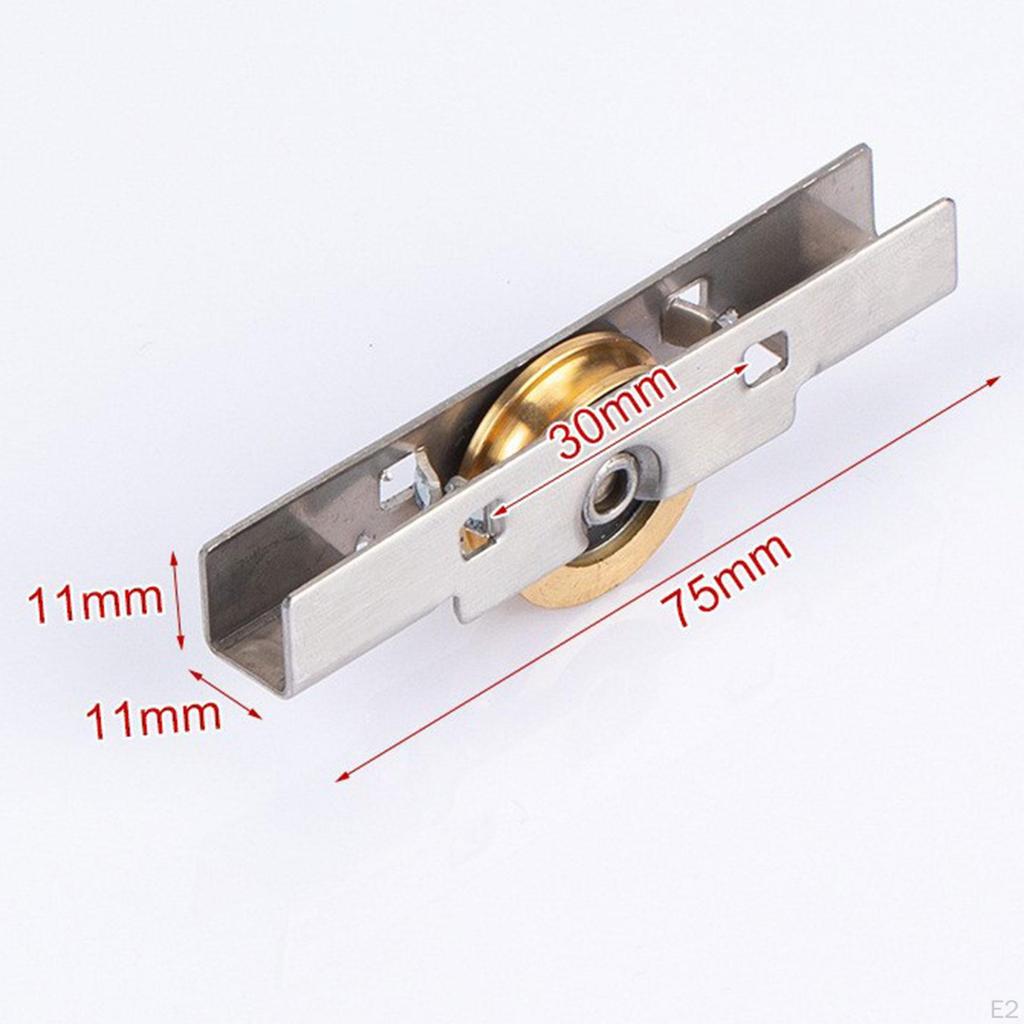 4 Pieces Sliding Glass Door Roller Doors 8mm Stainless Steel Hardware