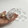 Plastic Urethra Chastity Lock with 5 Snap Ring Penis Bondage Adult Men's Chastity Cage Cock Restriction BDSM Abstainer Sextoys