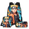 3Pcs Set Kids Backpack With Crossbody Bag & Pencil Bag,Cartoon NARUTO School Bags For Age 6-10,Lightweight For Boys and Girls.