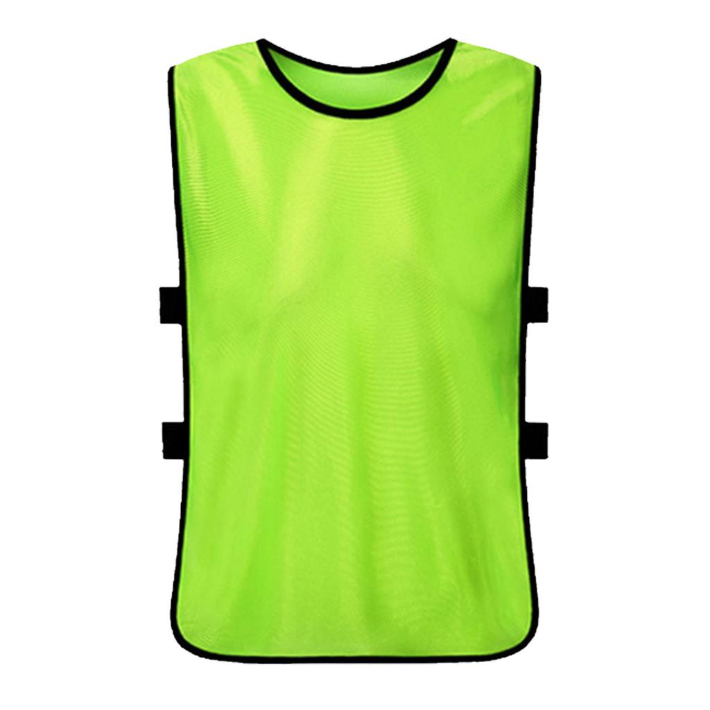 Scrimmage Training Vest Mercerized Cotton Team Training Practice Vest for Outdoor Sports Soccer Football Basketball Volleyball Fluorescent Green Kid
