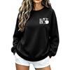 Women's Halloween Print Neck Pullover Sweatshirt Trendy Casual Fall Fashion