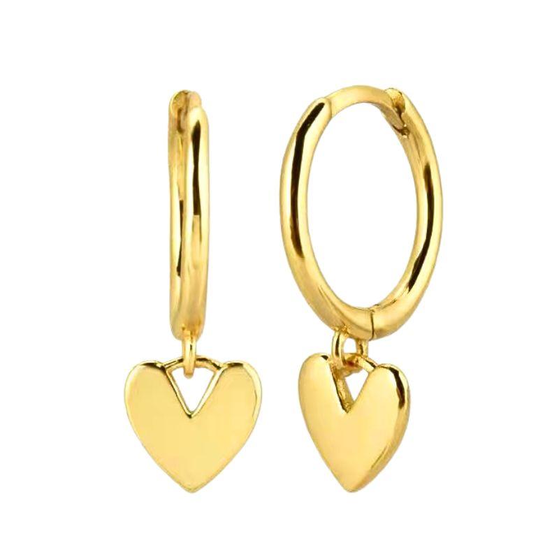 925 Silver Needle Square Pendant Hoop Earrings Vintage Gold Earrings For Women Shell Pendant Earring Fashion Jewelry Accessories