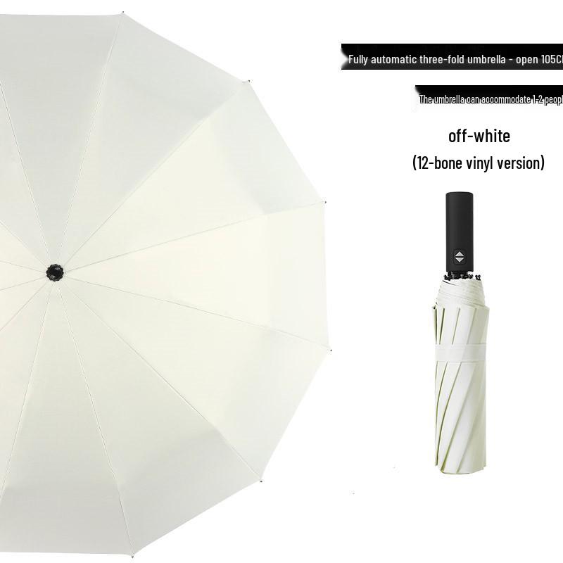 Enhanced Automatic Folding Umbrella for Men & Women: Dual-Use Sun & Rain Protection with Thickened Sunshade & UV Shield