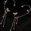 Flower Tassel Ear Bone Clip, Ear Hanging with Diamonds, Wheat Ear Bone Clip, No Ear Hole, Niche, Super Immortal Temperament