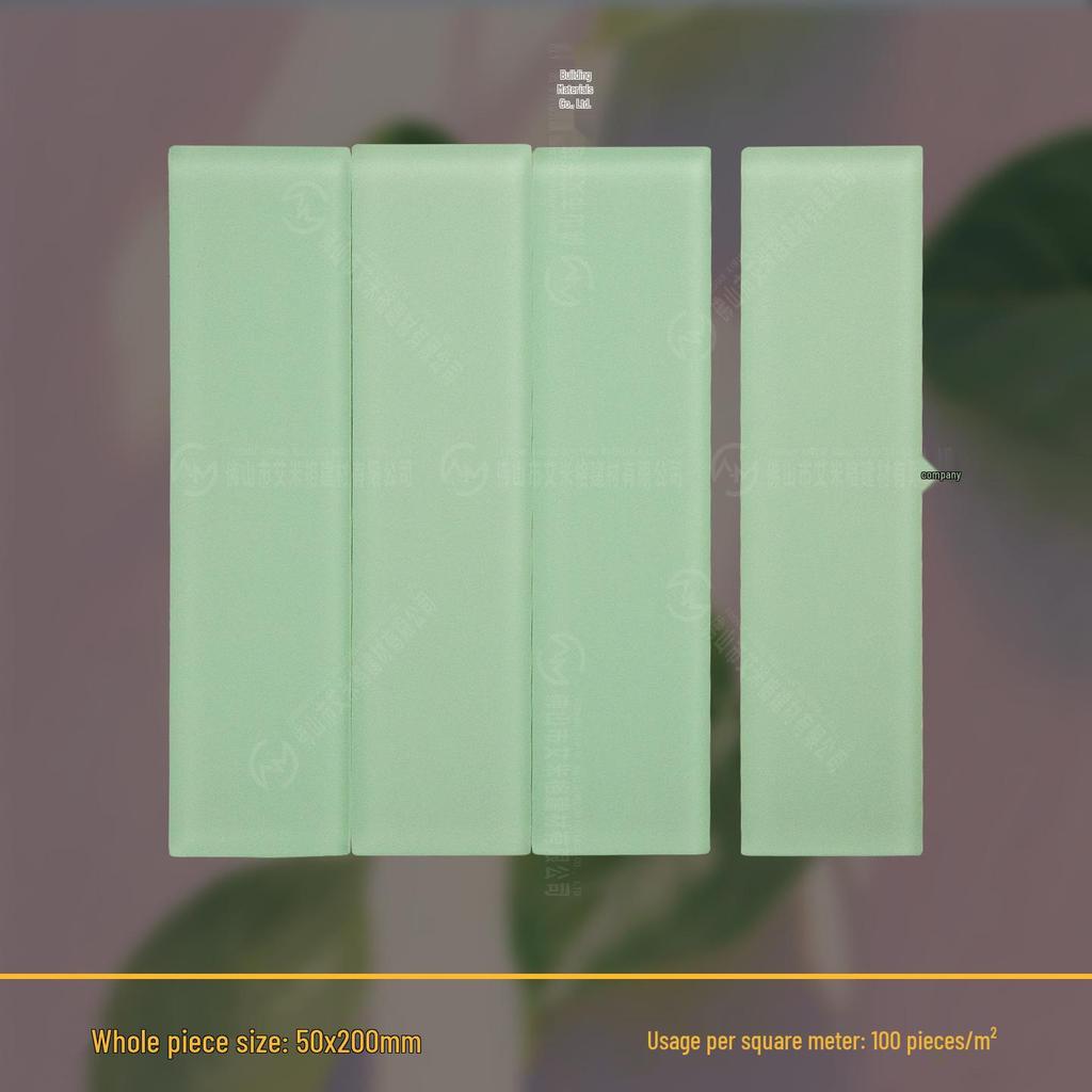 Dopamine Glass Handmade Tile: 50x200mm for Bathroom, Kitchen, Bar, and Shop Walls