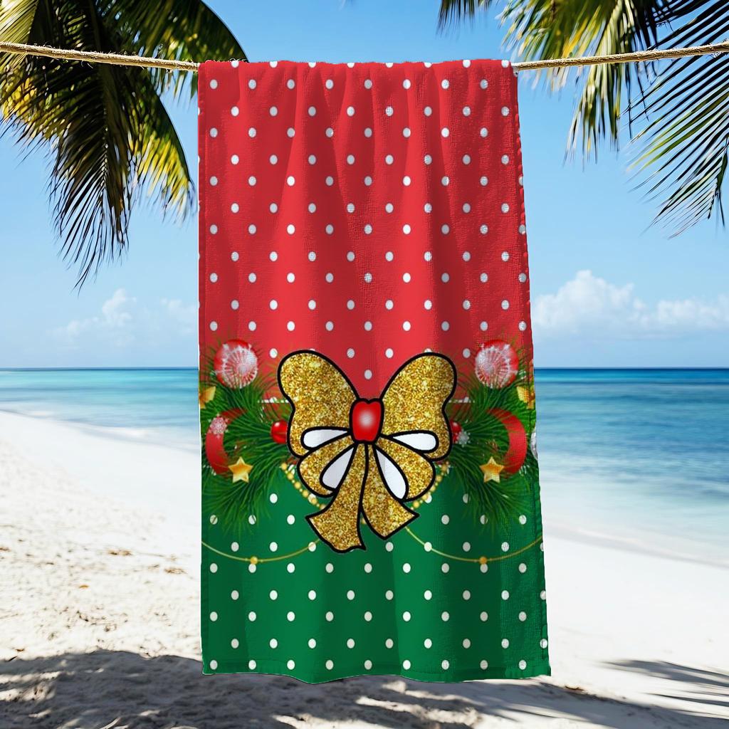 Christmas Series beach bath Towel, ultra-fine fiber quick drying absorbent towel, beach swimming vacation beach BATH towel