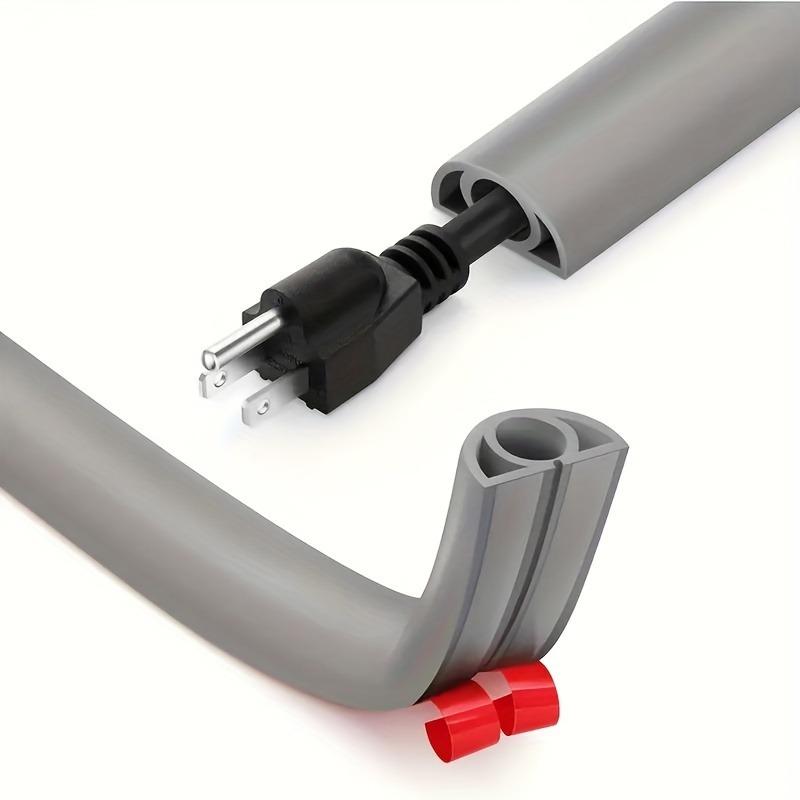 1 ks 1/3 metru kanál pro správu kabelů, neviditelný dekorativní kryt na dráty, ochrana proti poškození šlápnutím, samolepicí měkký kabelový kanál s víčkem