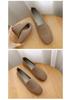 Women's Plus Size Knitted Loafers - Square Toe Flat Shoes for Spring/Autumn