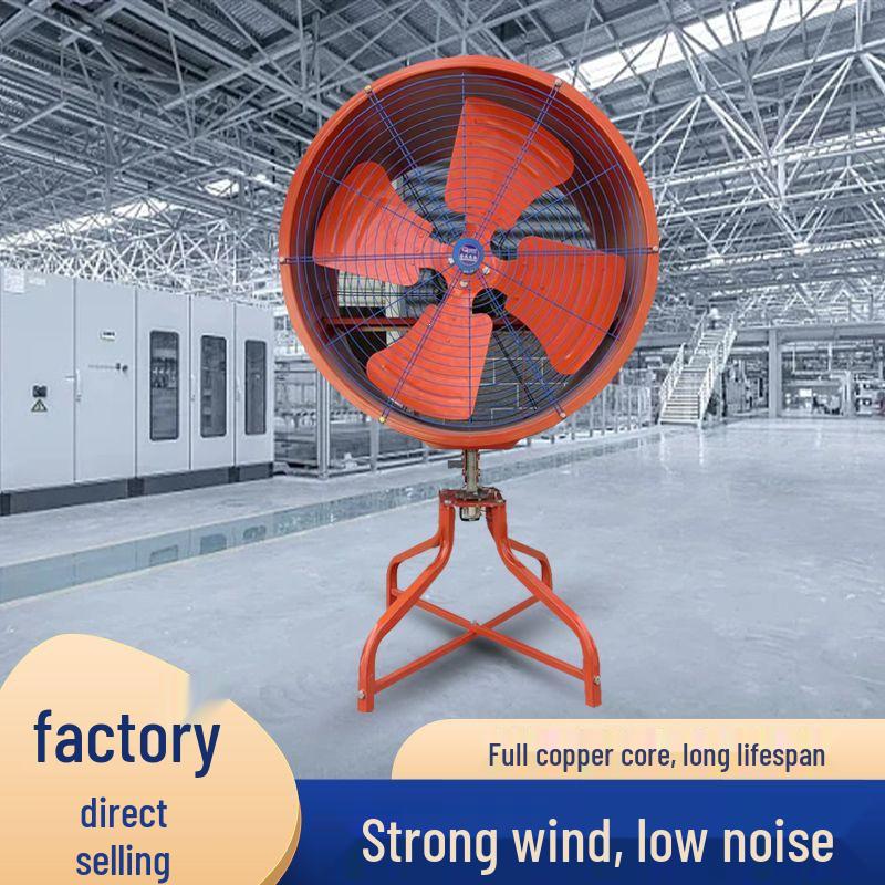 High-Power Oscillating Industrial Fan for Factory and Greenhouse Cooling