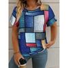 Summer Women's 3D Printed Crew Neck T-Shirt Fashion Versatile Breathable Trend Casual
