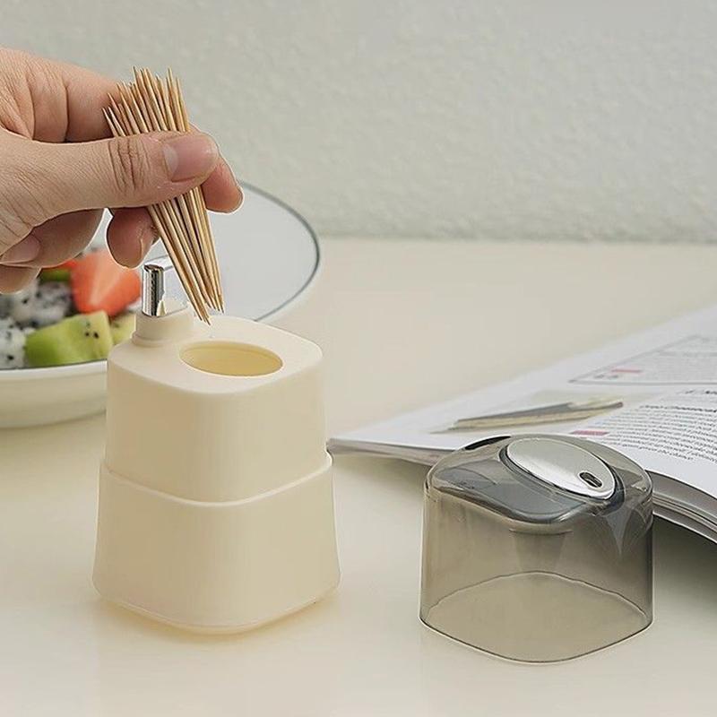 Automatic Creative Pop-Up Toothpick Holder Storage Organizers Living Room Dining Room Storage Household Table Decoration