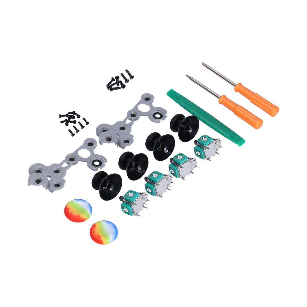 QM21070941 Joystick Replacement Kit Silicone 3D Analog Gamepad Thumbstick Repair Kit for Xbox One