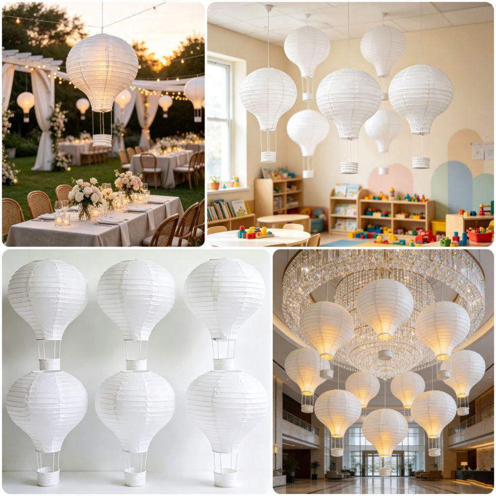 Versatile Paper Lantern Hanging Decoration White Party Decoration Lantern  Holiday Decoration