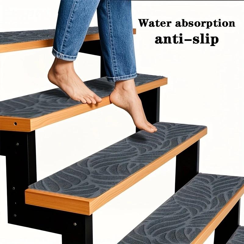 Anti-slip Silent Stair Mats for Indoor Wooden Steps Silent Mats with Self-adhesive Tape and Washable Carpet To Prevent Stair Covering Mats From Moving