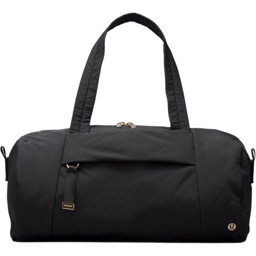 

Lululemon On My Level Fashion Casual Zipper Travel Bag Unisex bags Black Gold LW9EVAS-3385 Black & Gold