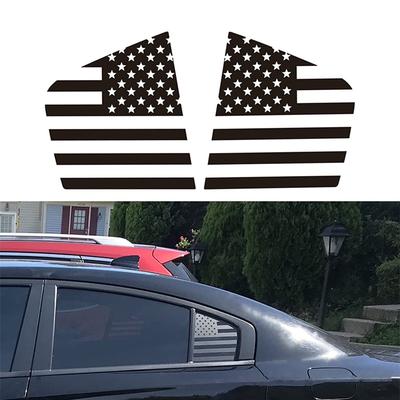 Calcomanía Negra para Ventanilla Lateral Trasera Cuarto Trasero Calcomanía Bandera EEUU Para Dodge Charger 2011-2022