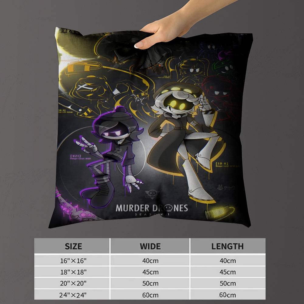 M-Murder D-Drones Decorative Room Aesthetics Pillow Case Home Decor Bedroom Sofa Bed Couch Pillow Cover 45X45