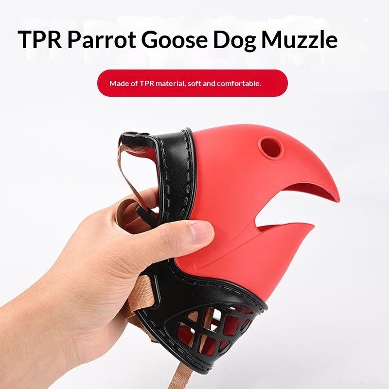 TPE Dog Mouth Cover Anti Bite Anti Barking Disorderly Eating Dog Mouth Cover Parrot Shaped Small Dog Large Pet Barking Stopper