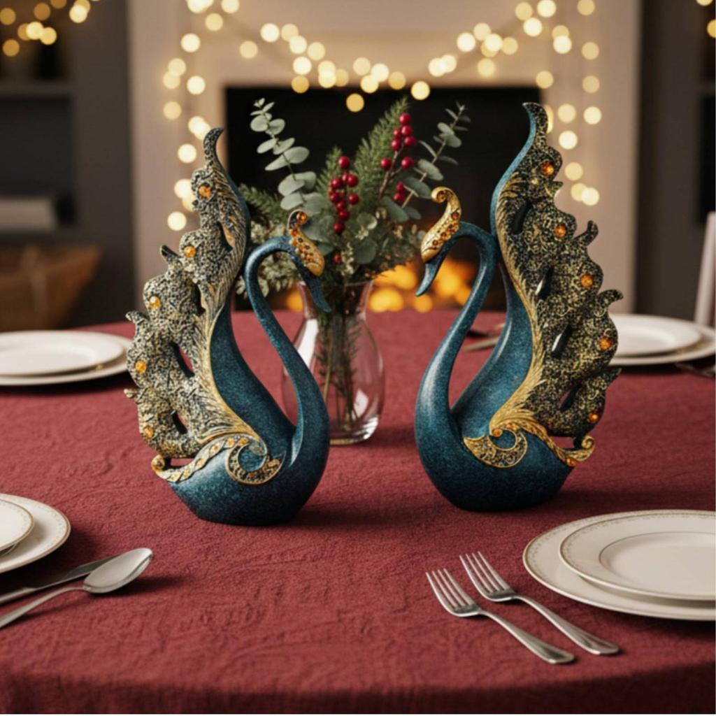 Peacock Figurines Ornate Figurine European-Style Resin for
