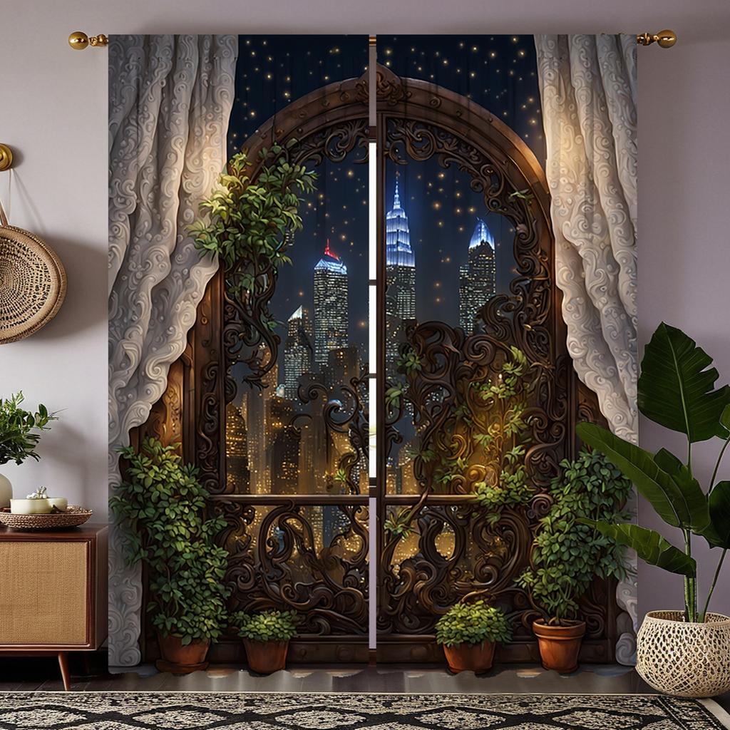 2 stück von HD digital schwarz Europäischen nacht vorhang hause dekoration stil dekoration wohnzimmer schlafzimmer tragen stange vorhang wirkung