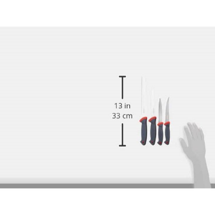 Premium High-Carbon Stainless Steel 4 Piece Knife Set | Laser, Plain, Carving and Bread Knife | Ergonomic Handle Design