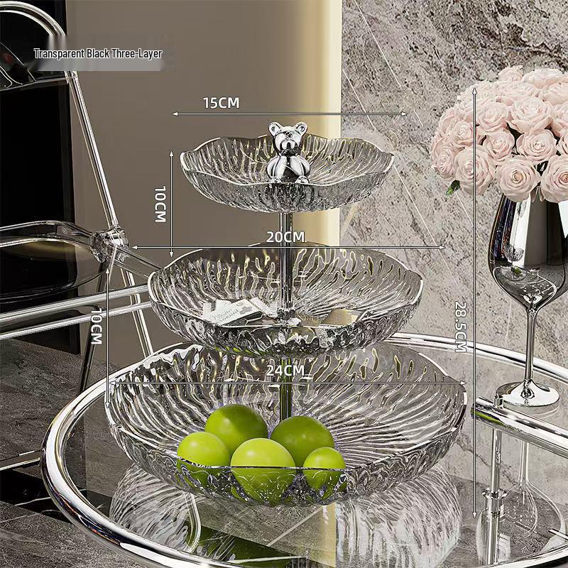 Elegant Three-Tier Dessert & Fruit Display Stand for Home or Restaurant
