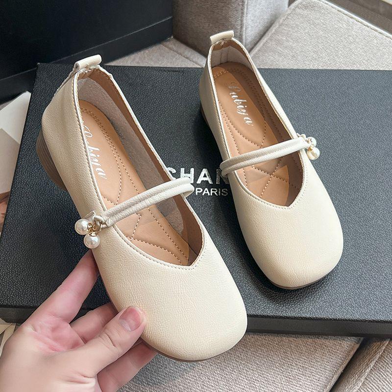 French temperament single shoes women 2025 spring new gentle lady versatile wind Doudou shoes with skirt low heel ladyshoes