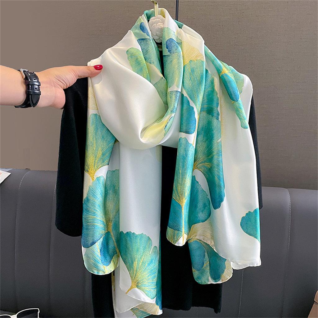 Spring Dustproof Print Shawls Winter Ethnic Style Satin Scarves Fashion Sunscreen Beach Towel Popular 180X90Cm Big Bandanna