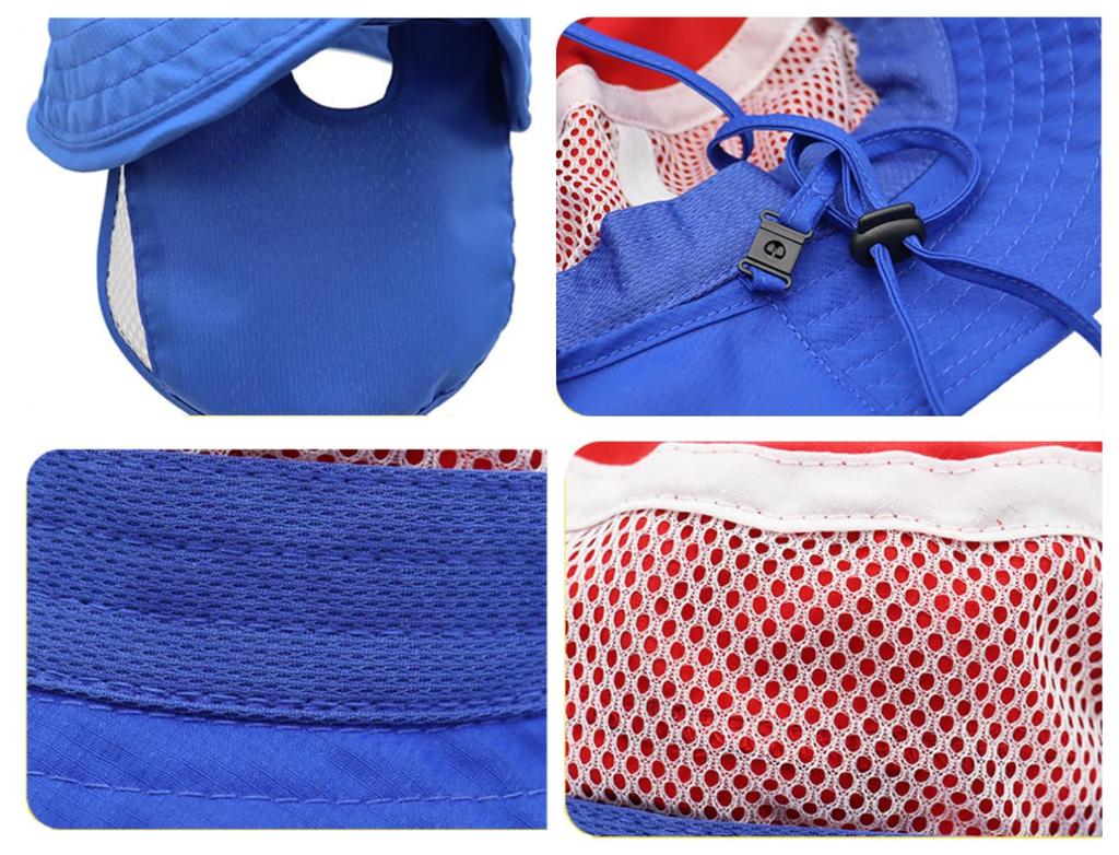 Kids Beach UV Kids Sun Baby Bucket Safari With Neck Sweat Quick Flap Type Size M [JYZ] Hat, Protection, Hat, Hat, Hat, Summer, Boys, Girls, UPF50+,