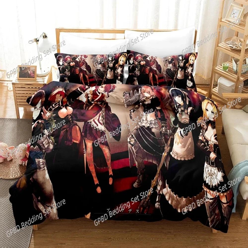 Fashion OVERLORD Anime Bedding Set,Duvet Cover Comforter Bed Set Quilt Cover Pillowcase,King Queen Twin Size Boys Girls Adults