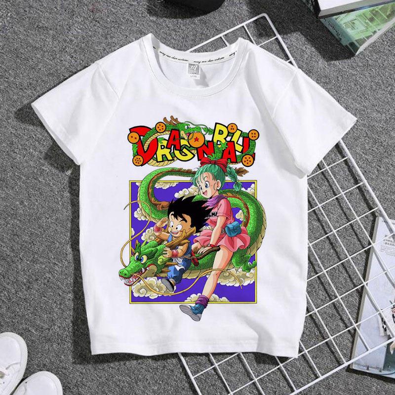 2026 Latest Dragon Ball Cartoon Printed Thin Tshirt Shortsleeved Boys Allmatch Halfsleeved Parinchild Top