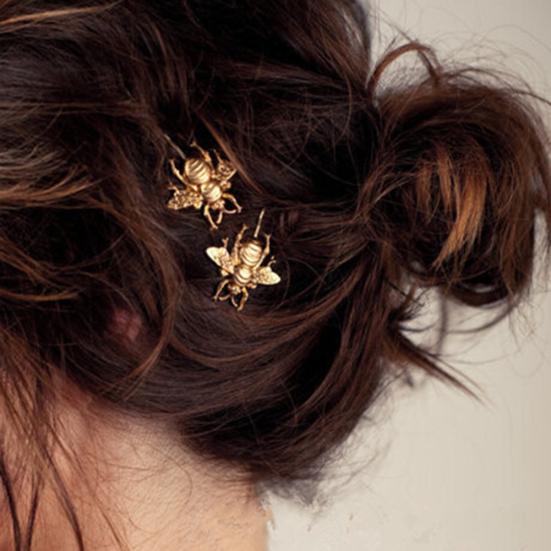 1 Pc Exquisite Cute Women Girl Alloy Bee Hairpin Slide Clip Hair Accessory Gift