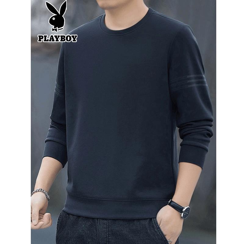 Playboy Men's Casual Crew Neck Long Sleeve Sweatshirt