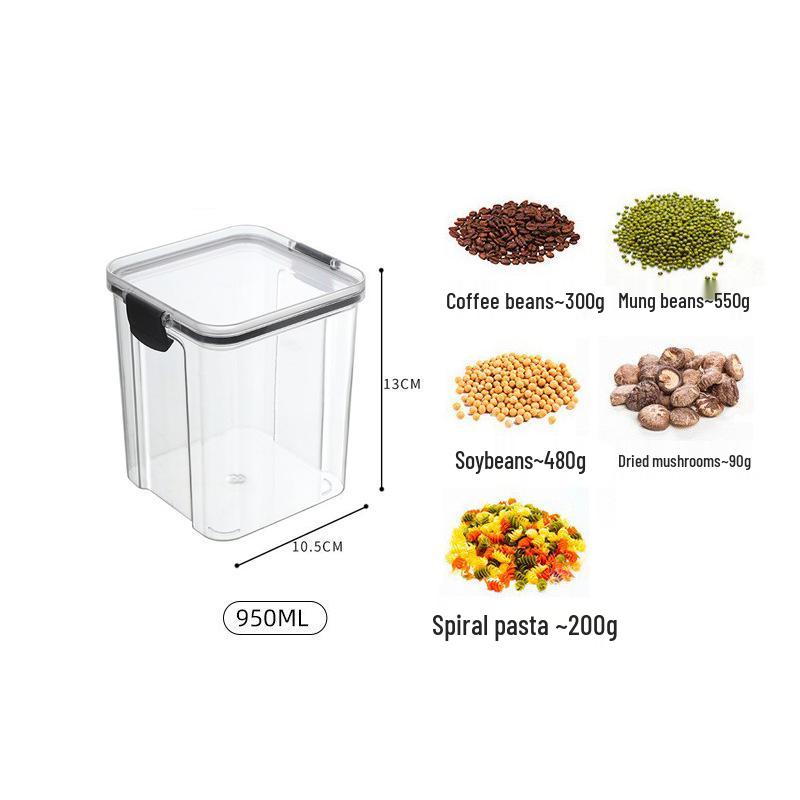 Airtight Kitchen Cereal & Snack Storage Jars - Moisture-Proof Drawer Organizer for Dry Goods
